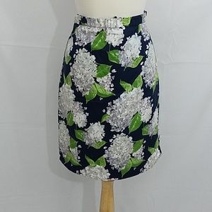 Louis Dell'Olio skirt, hydrangea print, XL